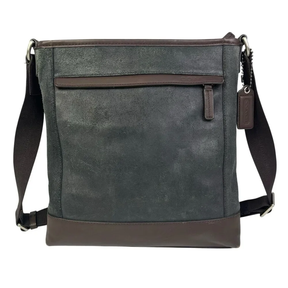 Coach Camden Leather Bag Brown Tech Crossbody Messenger Computer F70920